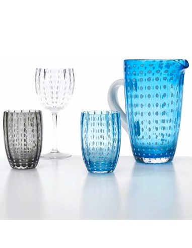 Zafferano Perle Glass Tumbler Lavender Set of 6
