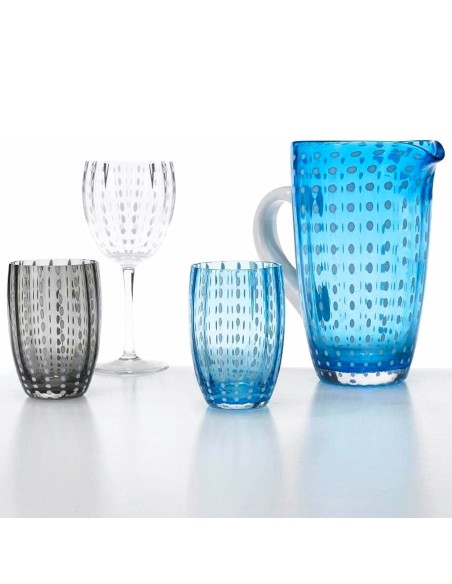 Zafferano Perle Glass Tumbler Lavender Set of 6