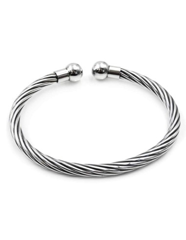 Ovaler Torchon-Armreif aus 925er Sterlingsilber