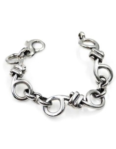Industrielles Massives Kettenarmband aus 925er...
