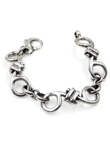 Bracciale Catena Massiccia Industrial in Argento Sterling 925 