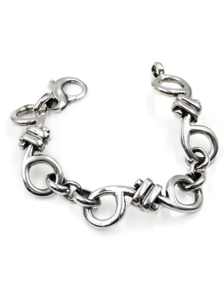Industrielles Massives Kettenarmband aus 925er Sterlingsilber