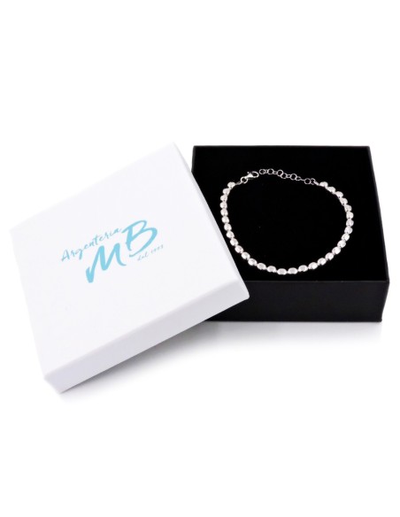 925 Sterling Silver Nuggets Bracelet  