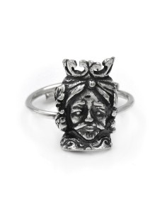 Sizilianischen Moorköpfen Ring aus 925er Sterlingsilber