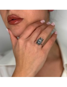 925 Sterling Silver Sicilian Moor Heads Ring  2