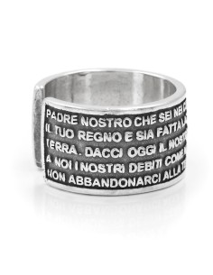 Padre Nostro Bandring aus Brüniertem 925er Sterlingsilber