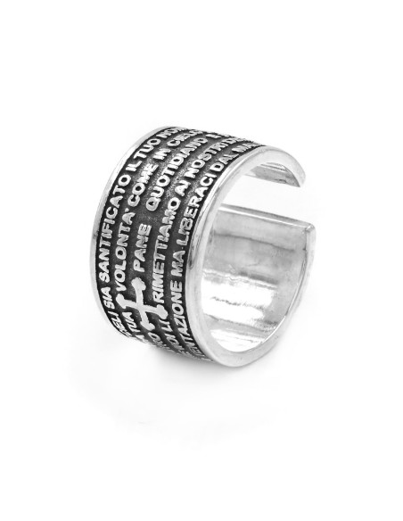 Padre Nostro Bandring aus Brüniertem 925er Sterlingsilber
