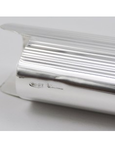 Sterling Silver Vertical Lines Lighter Holder with... 2