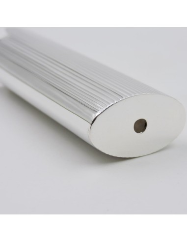Porta Accendino Argento 925 Righe Verticali...