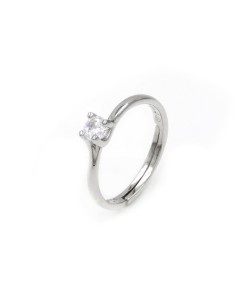 Anello Solitario in Argento Sterling 925 