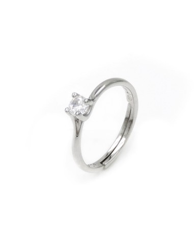 Anello Solitario in Argento Sterling 925 