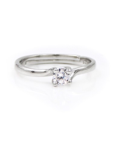 Anello Solitario in Argento Sterling 925 