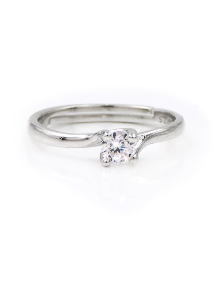 Anello Solitario in Argento Sterling 925 