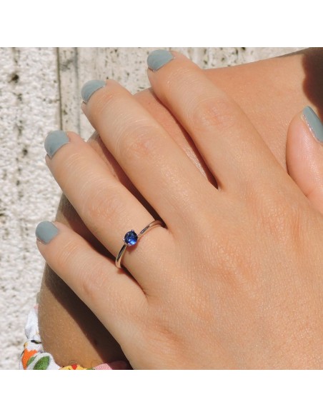 Solitaire Engagement Ring 925 Sterling Silver 