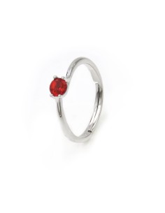 Anello Solitario in Argento Sterling 925  2