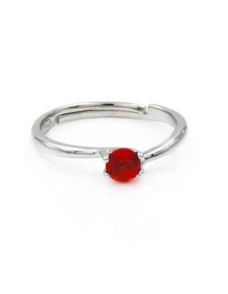 Anello Solitario in Argento Sterling 925 