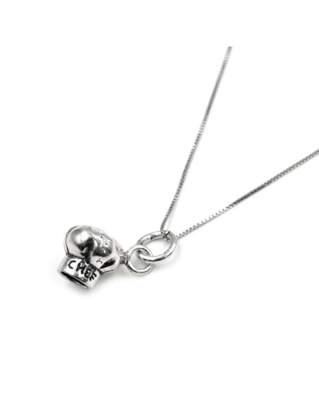 Sterling Silver Chef Hat Necklace
