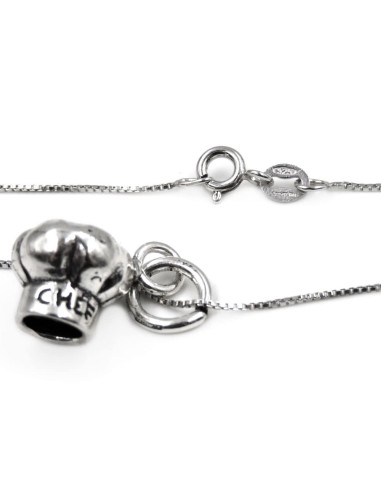 Sterling Silver Chef Hat Necklace
