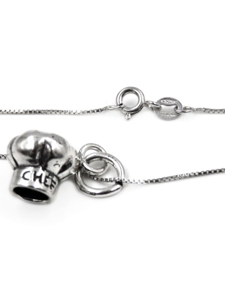 Collana Cappello Chef in Argento 