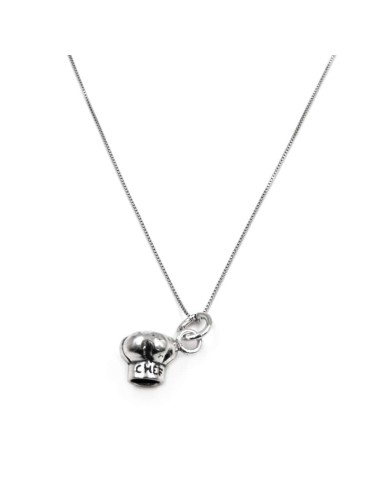 Sterling Silver Chef Hat Necklace
