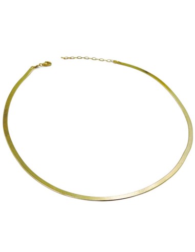 Fischgräten Halskette aus Vergoldetem 925er...