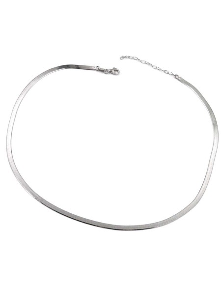 Fischgräten Halskette aus Vergoldetem 925er Sterlingsilber