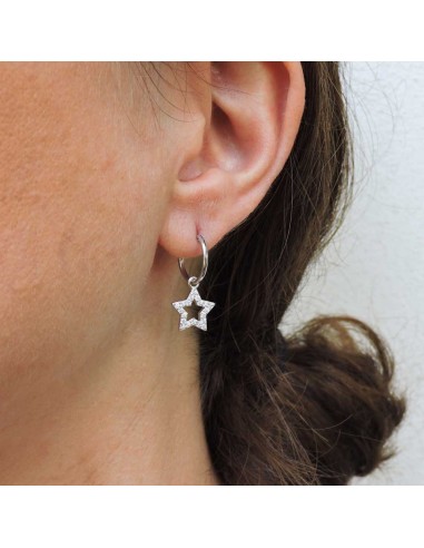 Creolen aus Sterlingsilber mit Sternanhänger