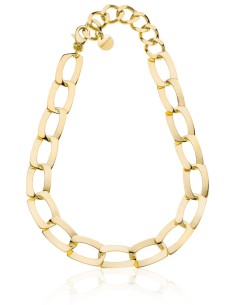 Gold Dynamic Flat Chain Necklace
