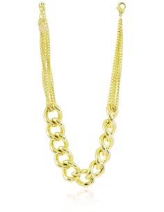 Collana Catena Fantasia in Bronzo Dorato