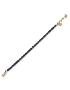 Rutheniumbeschichtetes Bronze-Seilarmband Korda Schwarz
