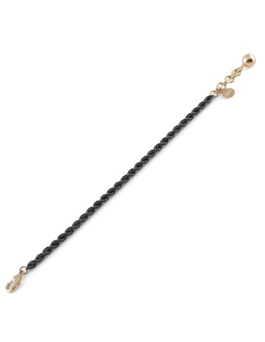 Bracciale Korda Black in Bronzo Placcato Rutenio e Oro Rosa