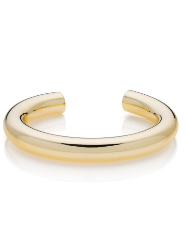 Bracciale Rigido Bangle Tubo Tondo Dorato Lucido