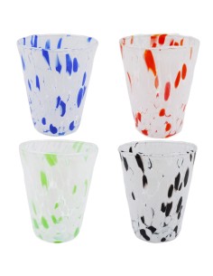 Set 4 Bicchieri in Vetro di Murano Mix Colori