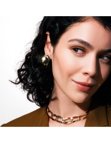 Golden Dynamic Link Earrings