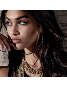 Gold Curb Chain Earrings 2