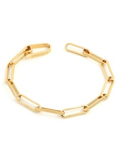 Flache Ovale Armband aus Vergoldeter Bronze 