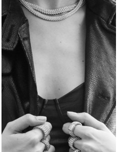 Gold Plated Sterling Silver Grain of Rice Choker Necklace 2