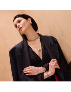 Collana Lunga in Argento Dorato Boule 2