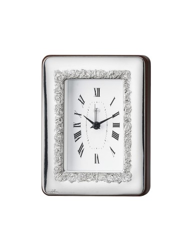 Orologio Sveglia in Argento Sterling 925 Decoro Rose