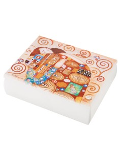 Klimts Umarmung Schmuckschatulle aus Holz mit...
