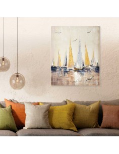 Dekorpaneel mit Puffsegeln mit Sterlingsilber Applikationen 2