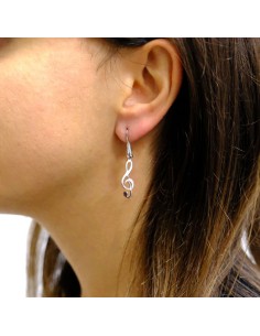 Orecchini Chiave di Violino in Argento 925  2