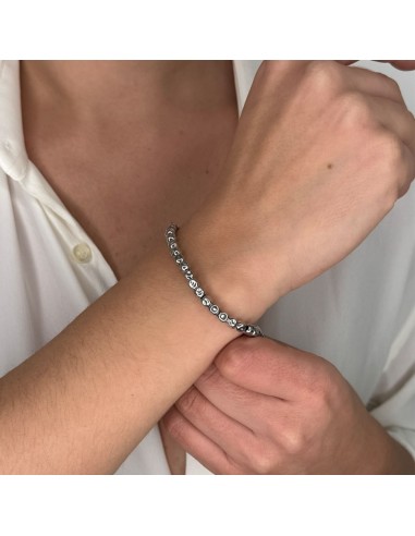 Hammered 925 Sterling Silver Dices Bracelet  