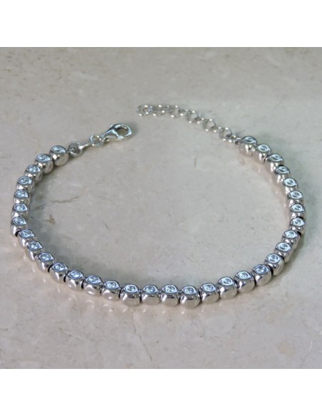 Bracciale Dadini Martellati in Argento 925 