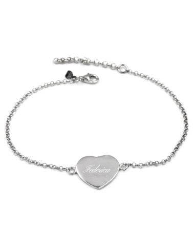 Armband mit Anpassbarer Herzmedaille aus 925er...