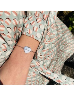 Armband mit Anpassbarer Herzmedaille aus 925er... 2