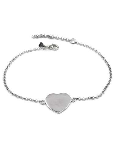 Armband mit Anpassbarer Herzmedaille aus 925er...