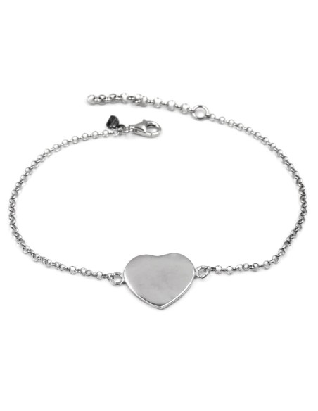 Armband mit Anpassbarer Herzmedaille aus 925er Sterlingsilber