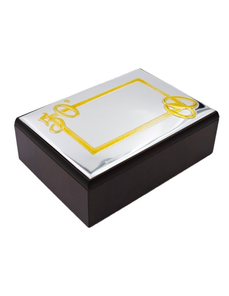 Scatola Portagioie 50 Anniversario Nozze Cover Personalizzabile 