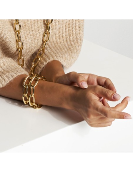 Vergoldetes Bronze-Kettenarmband